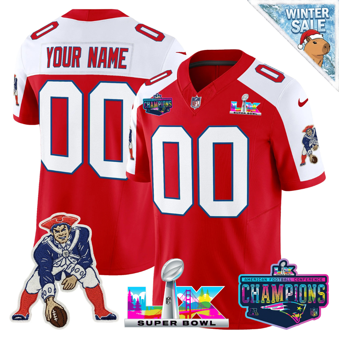 Custom NE 2025 Vapor Jersey - AFC Champions Limited Patch - All Stitchedhed (Copy)