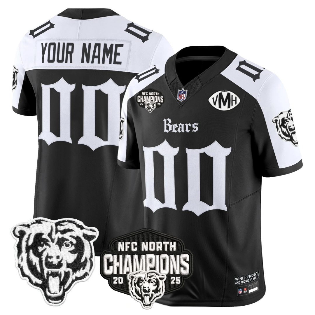 Custom CHI 'Gothic Midway Legacy' NFC North Champions Patch Vapor Limited Jersey - Stitched-NQD