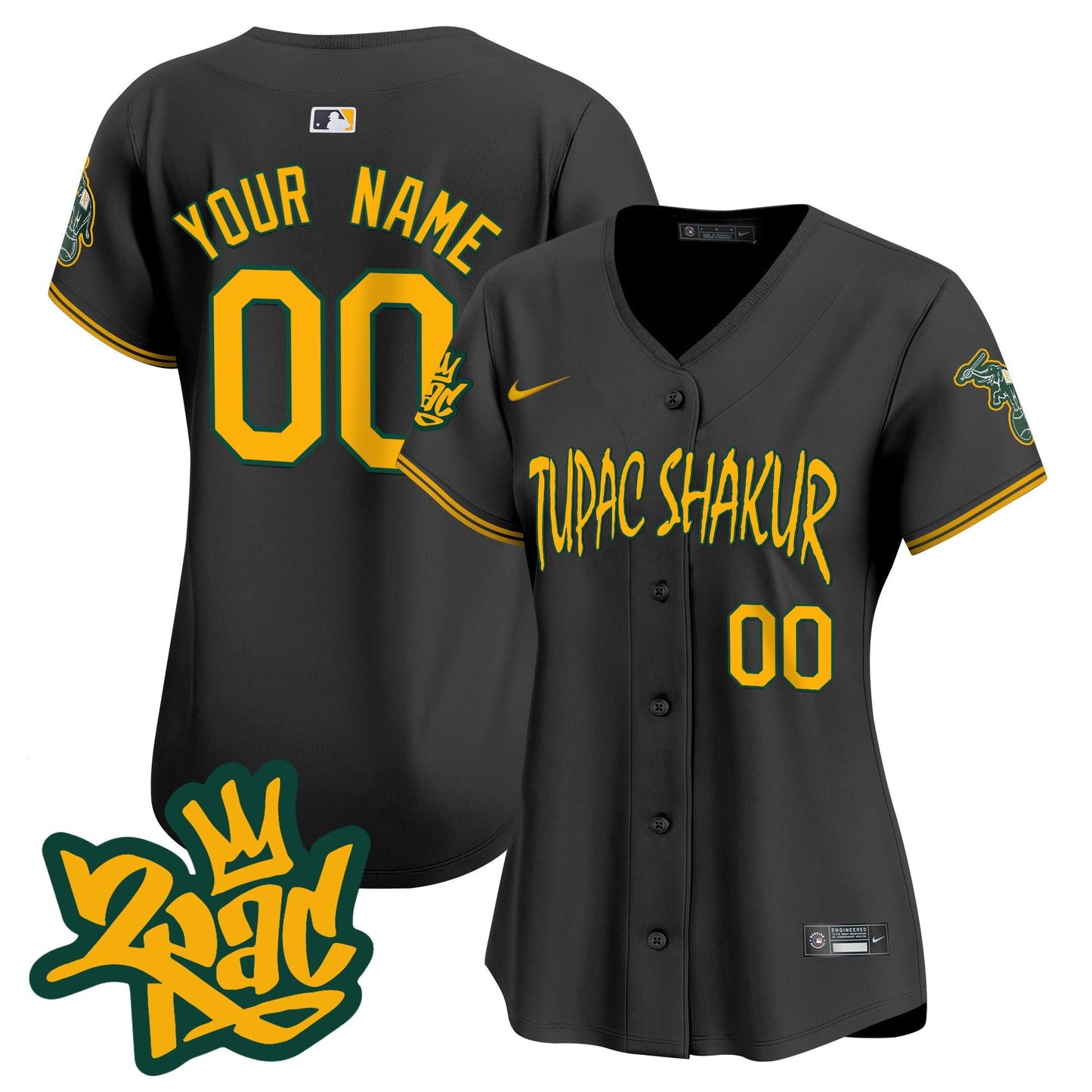 Oakland Athletics Tupac Shakur Vapor Premier Limited Custom Jersey - All Stitched