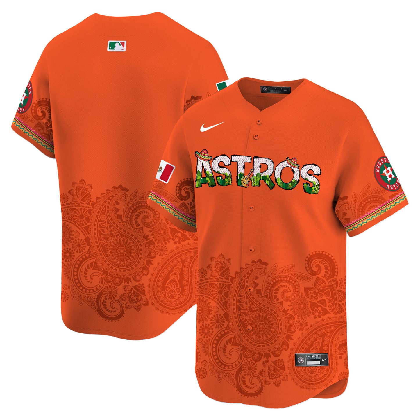 Houston Astros Paisley Mexico Vapor Premier Limited Jersey V4 - Printed