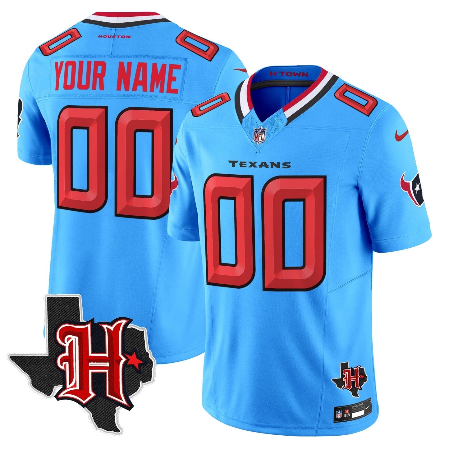 HOU 2024 Texas Patch Vapor Limited Custom Jersey V5 - Stitched-NQD