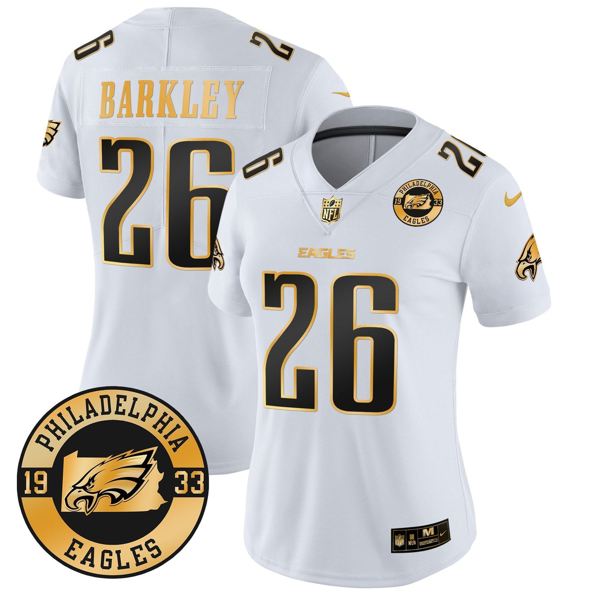 WoEagles 2024 Gold Vapor Limited Jersey - Est. 1933 Patch - Stitched-NQD