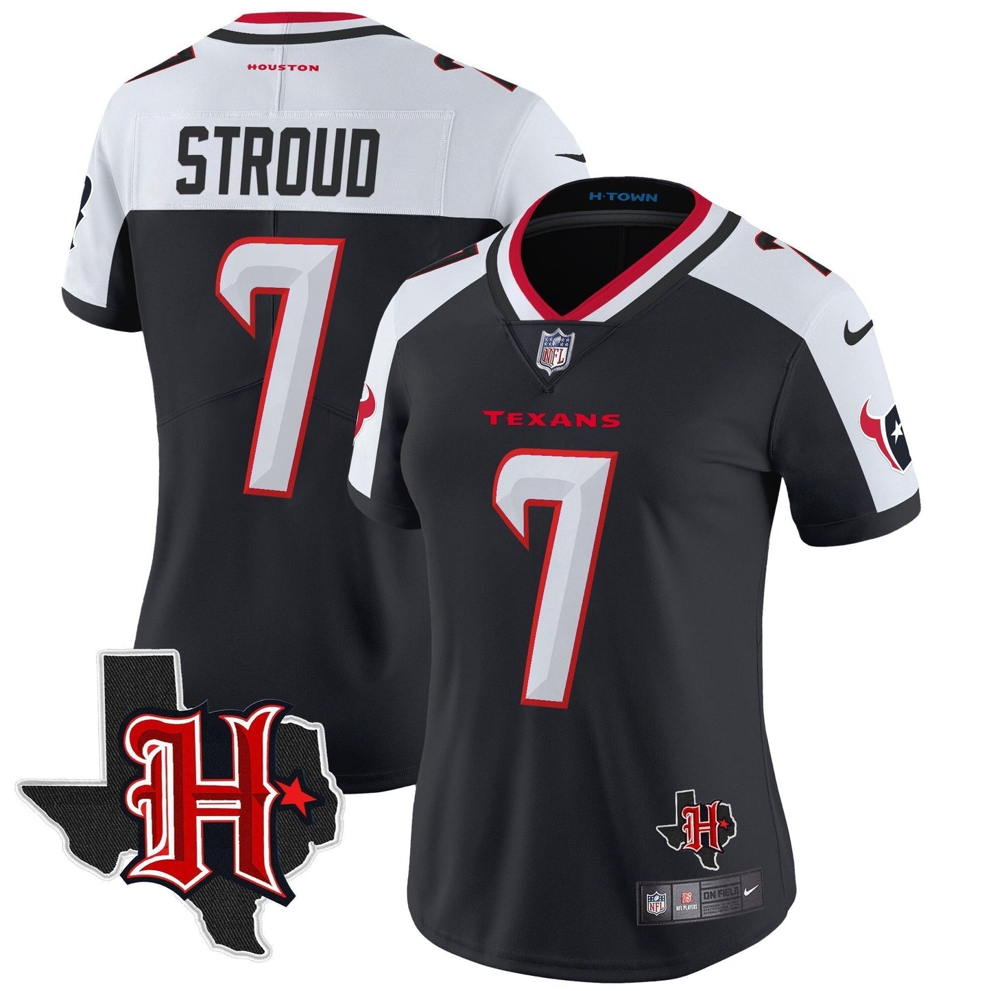 Women's HOU 2024 Texas Patch Vapor Limited Jersey V5 - Stitched-NQD