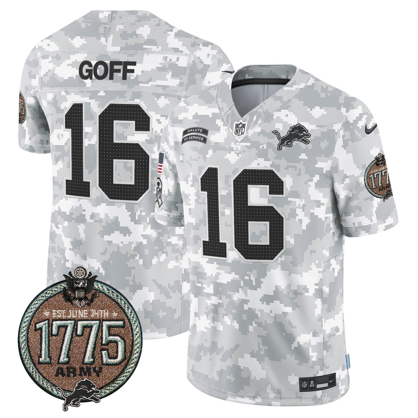 DET 2024 Salute to Service Establishment Year Patch Vapor Limited Jersey - Stitched-NQD