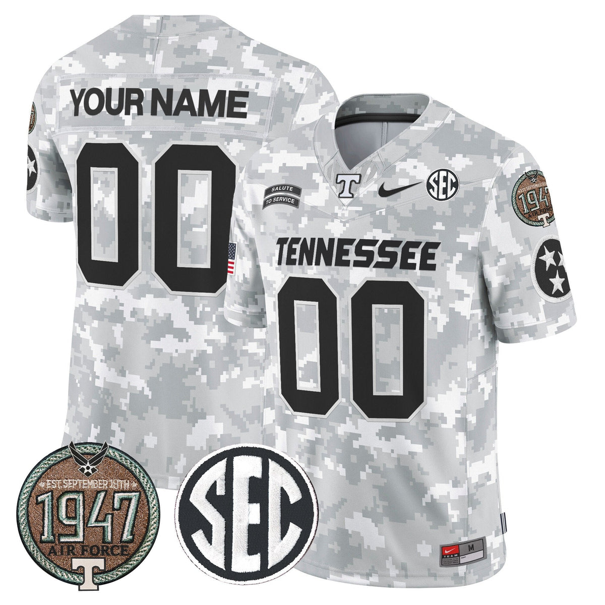 Volunteers 2024 Salute to Service Establishment Year Patch Vapor Limited Custom Jersey - Stitched-NQD