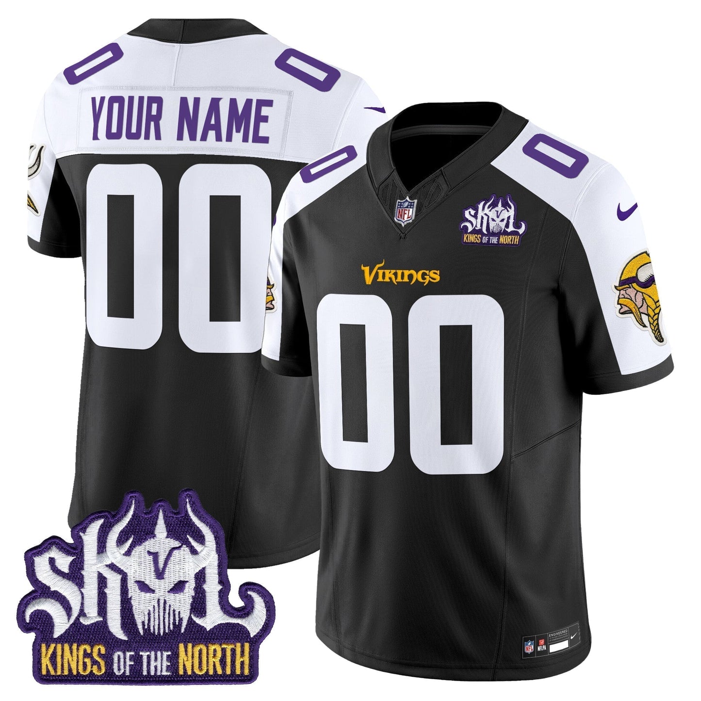 MIN King Of The North Patch Vapor Limited Custom Jersey V2 - Stitched-NQD