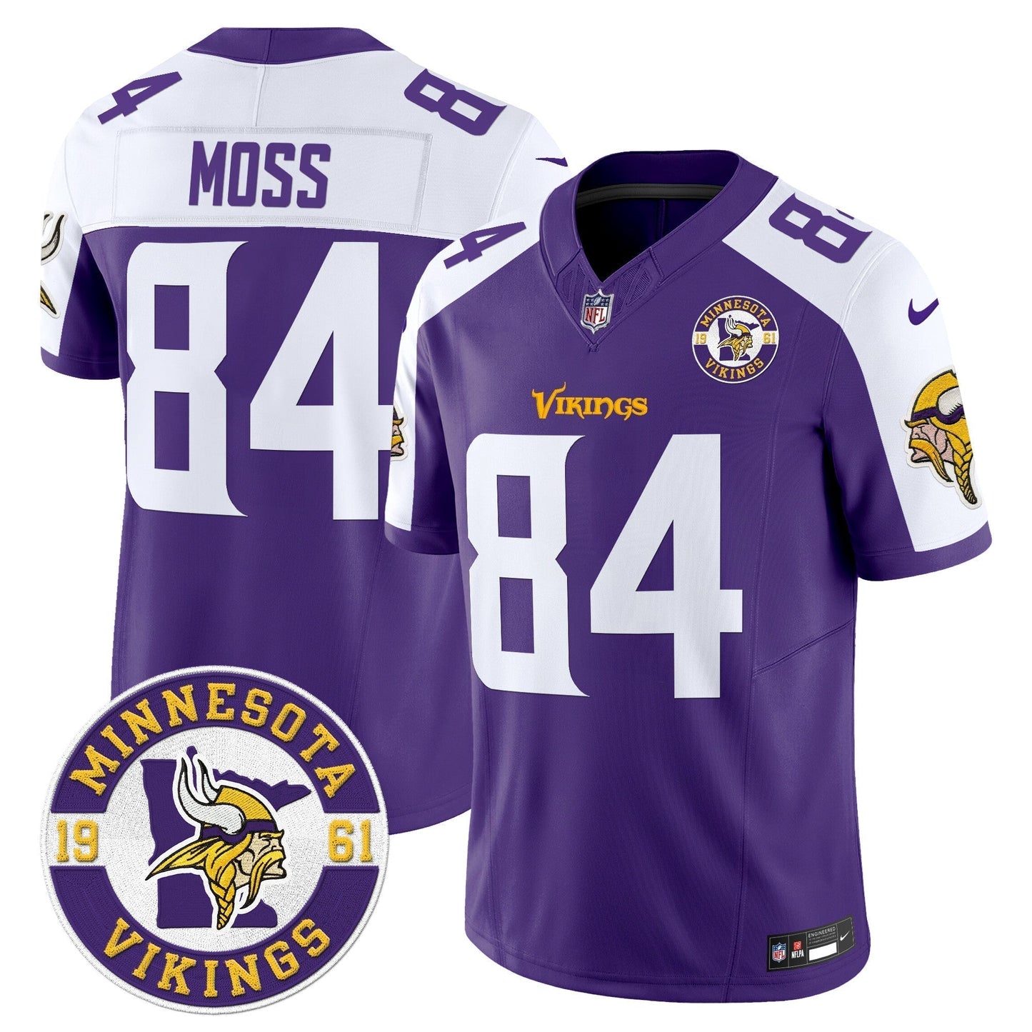 MIN King Of The North Patch Vapor Limited Jersey - Est. 1961 Patch - Stitched-NQD