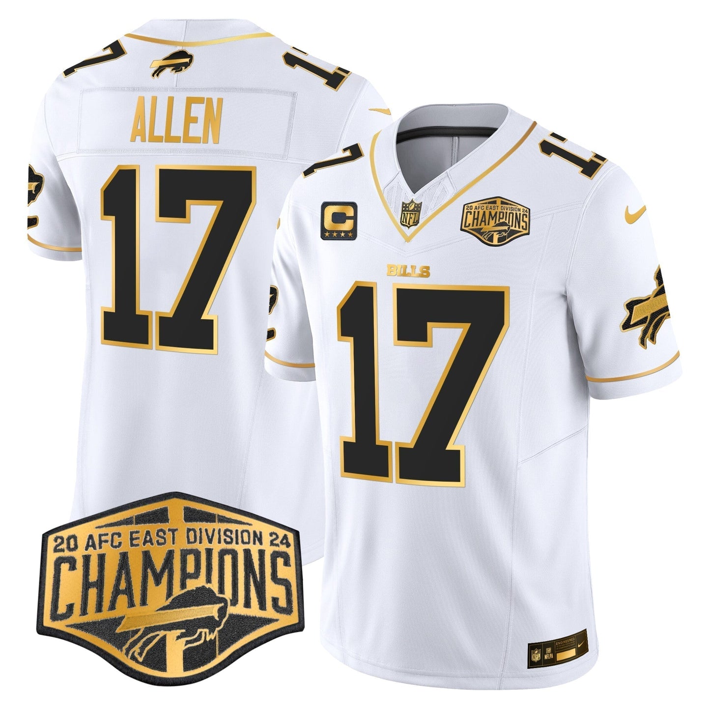 Bills 2024 AFC East Division Champions Gold Vapor Limited Jersey - Stitched-NQD
