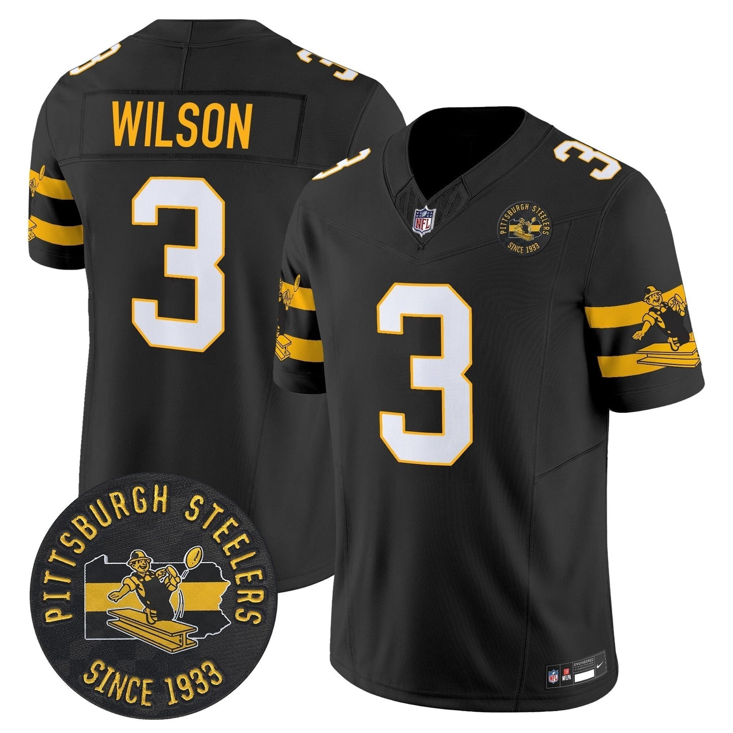 PIT Throwback 1933 Patch Vapor Limited Jersey - Stitched-NQD