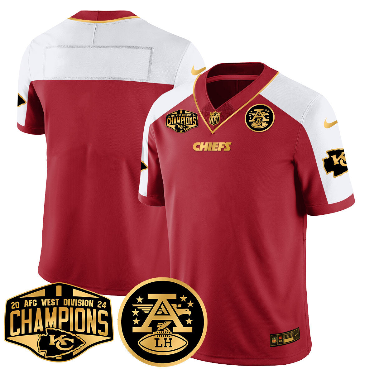 Chiefs 2024 AFC West Champs Jersey - Stitched-NQD