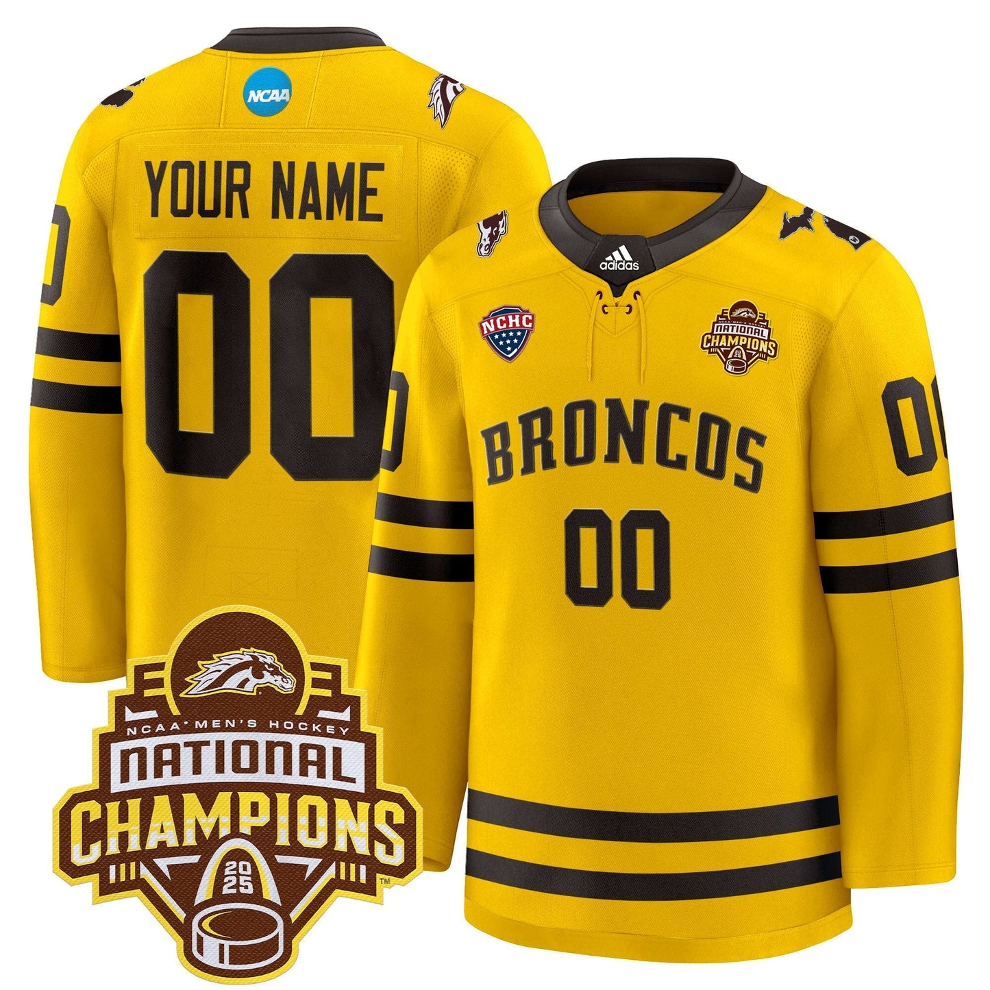 Western Michigan Broncos 2025 National Champions Patch Premium Custom Jersey - All Stitched