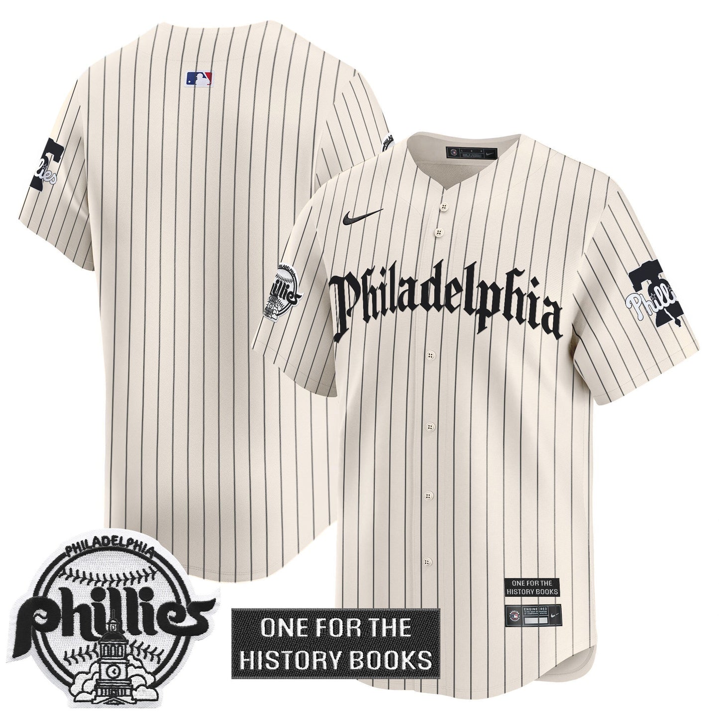 Men's Phillies 'Retro Newspaper Edition' Vapor Premier Limited Jersey - All Stitched
