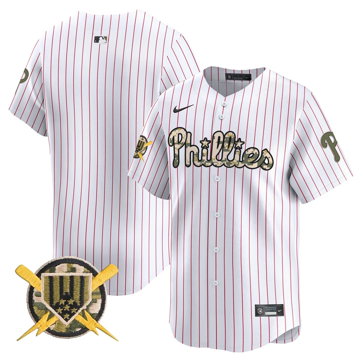 Phillies Armed Forces Day Vapor Premier Limited Jersey - All Stitched