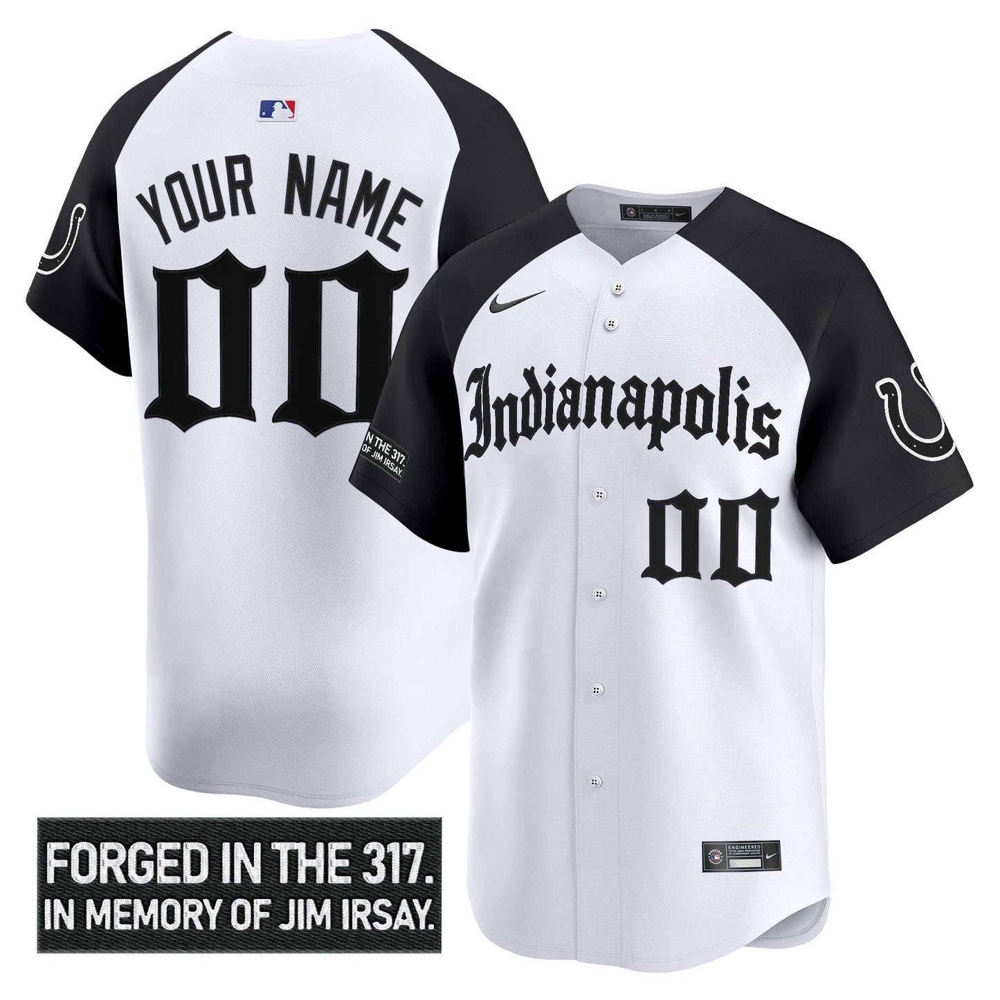 Indianapolis Colts 'Jim Irsay Tribute' Vapor Baseball Cutsom Jersey - All Stitched