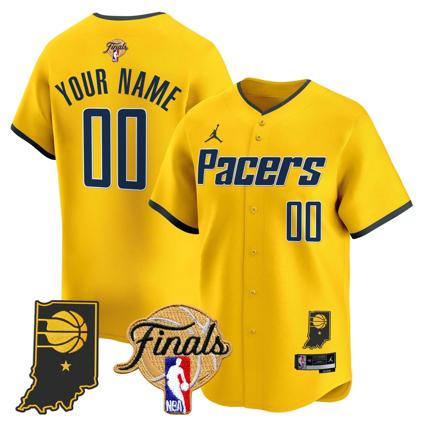 Indiana Pacers 2025 Finals Vapor Baseball Custom Jersey - All Stitched