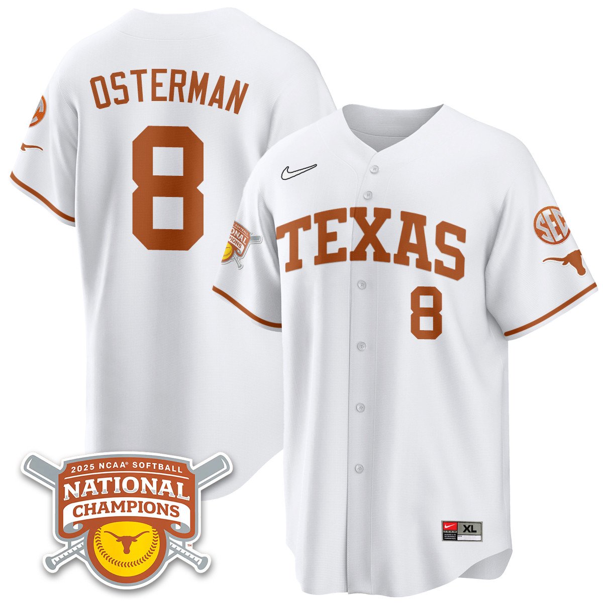 TEX Softball 2025 World Series Champions Limited Jersey - Stitched-NQD