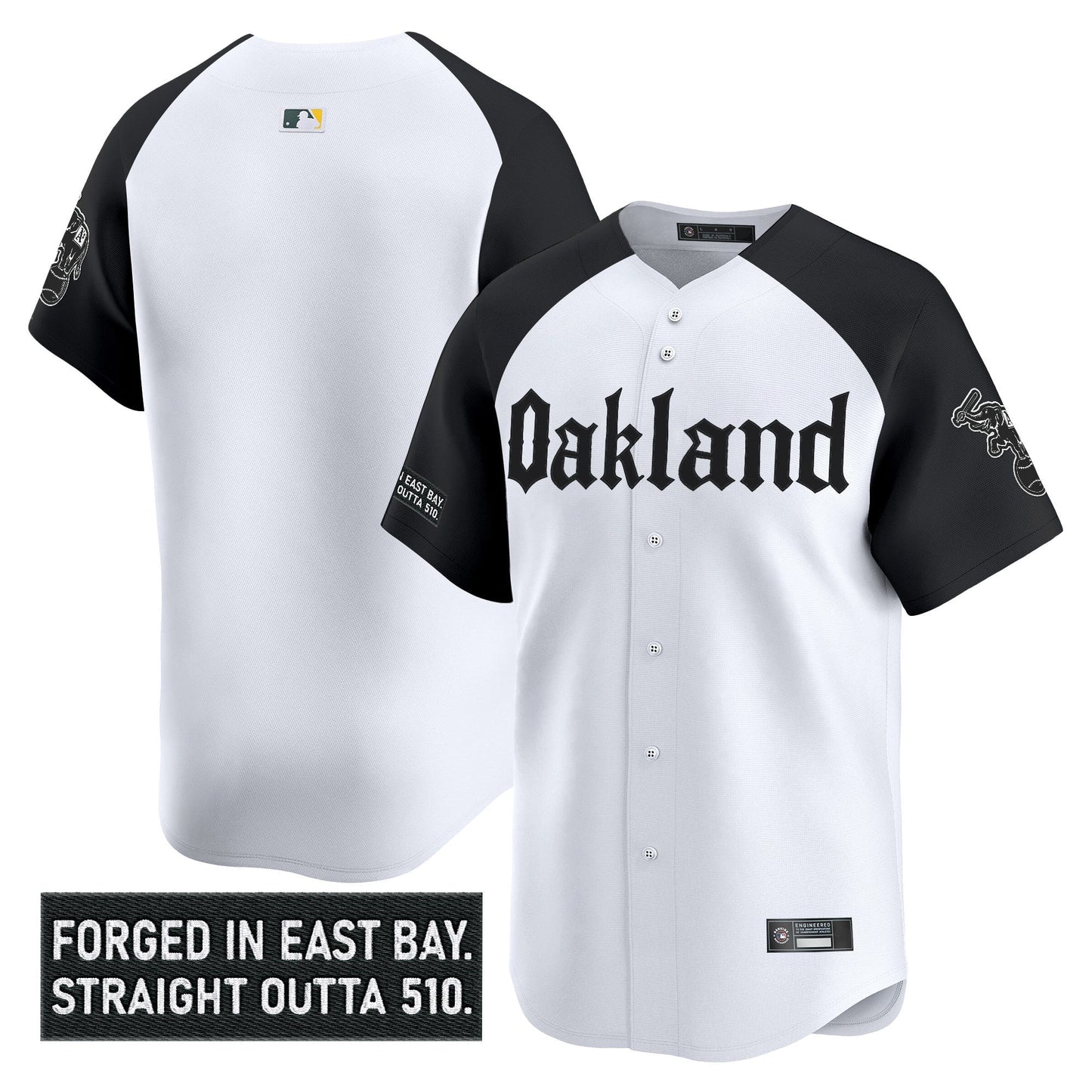 Men's Oakland Athletics 'Gothic East Bay Edition' Vapor Premier Limited Jersey - All Stitched