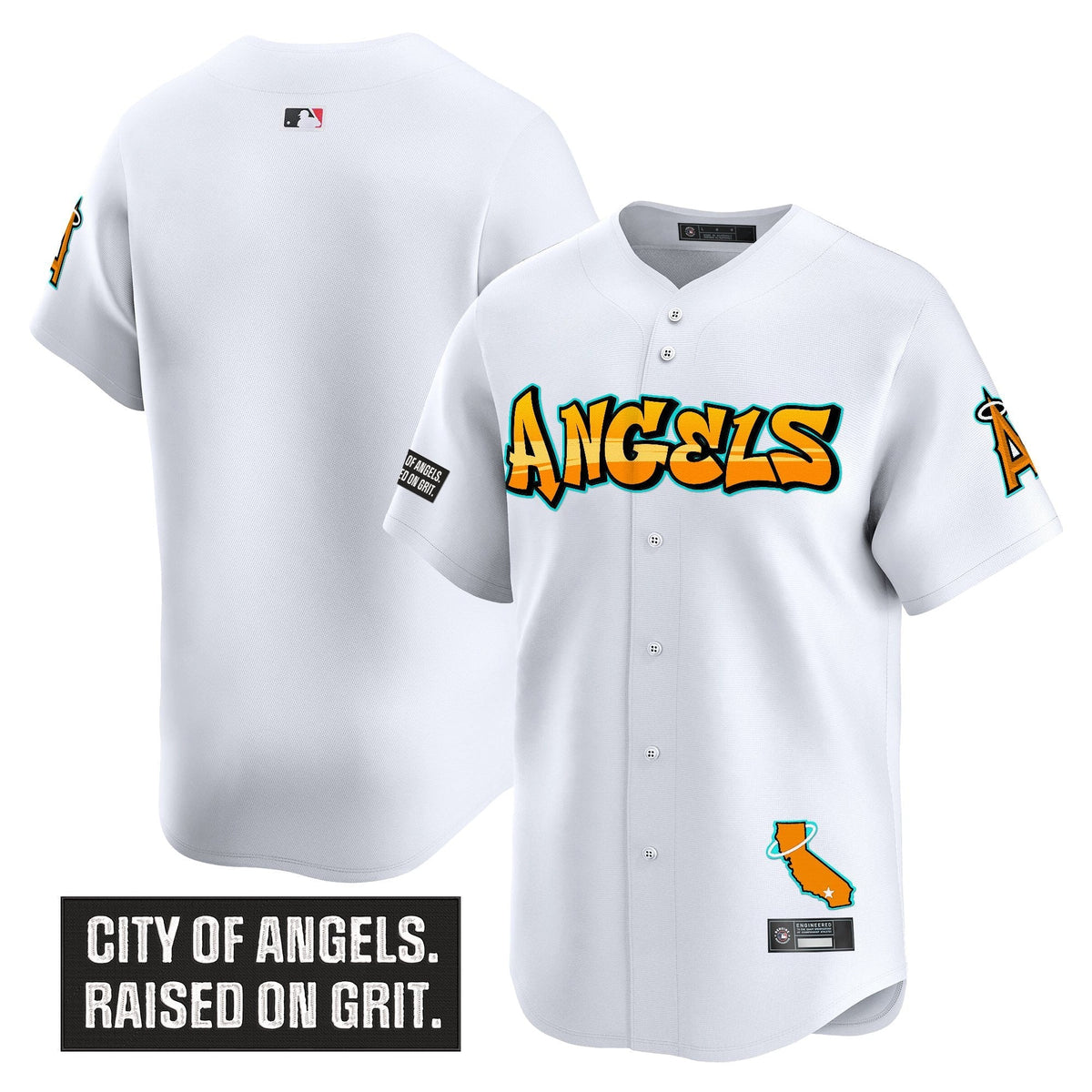Men's Los Angeles Angels 'Graffiti Halo Drop Edition' Vapor Premier Limited Jersey - All Stitched