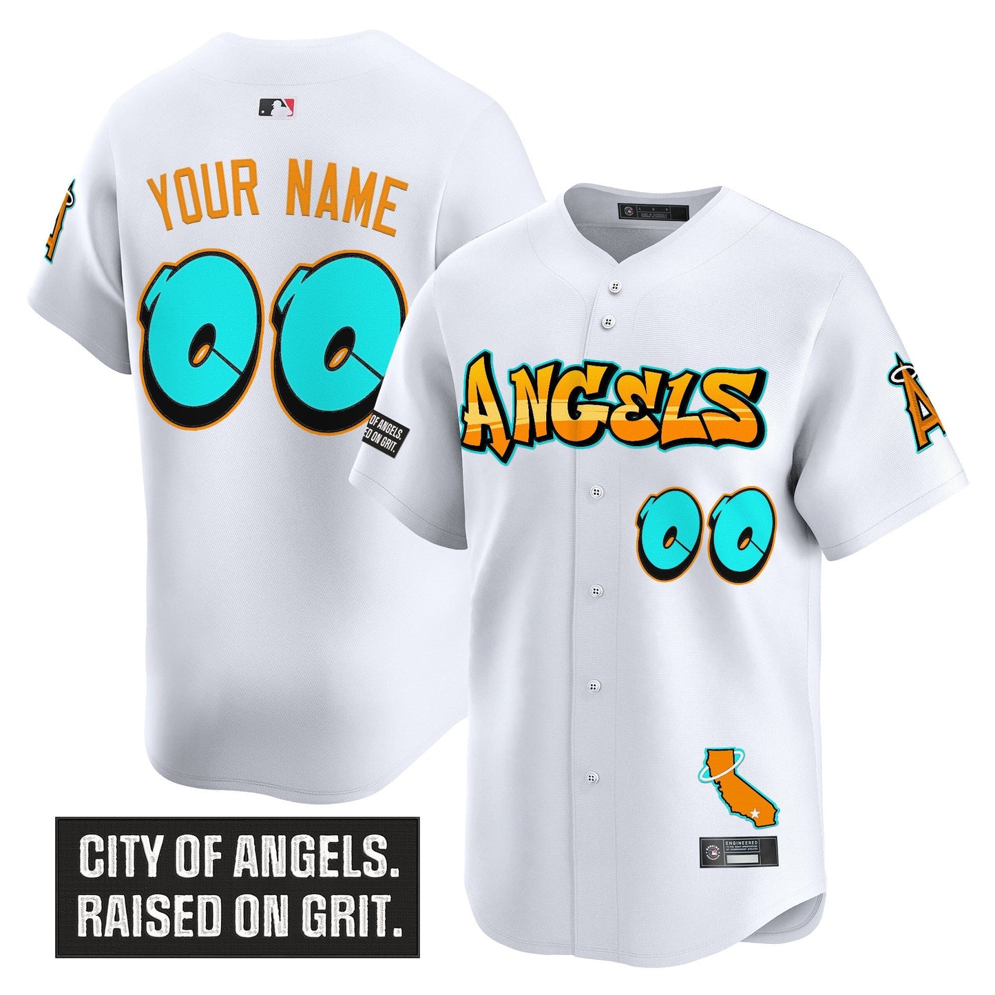 Los Angeles Angels 'Graffiti Halo Drop Edition' Vapor Premier Limited Custom Jersey - All Stitched