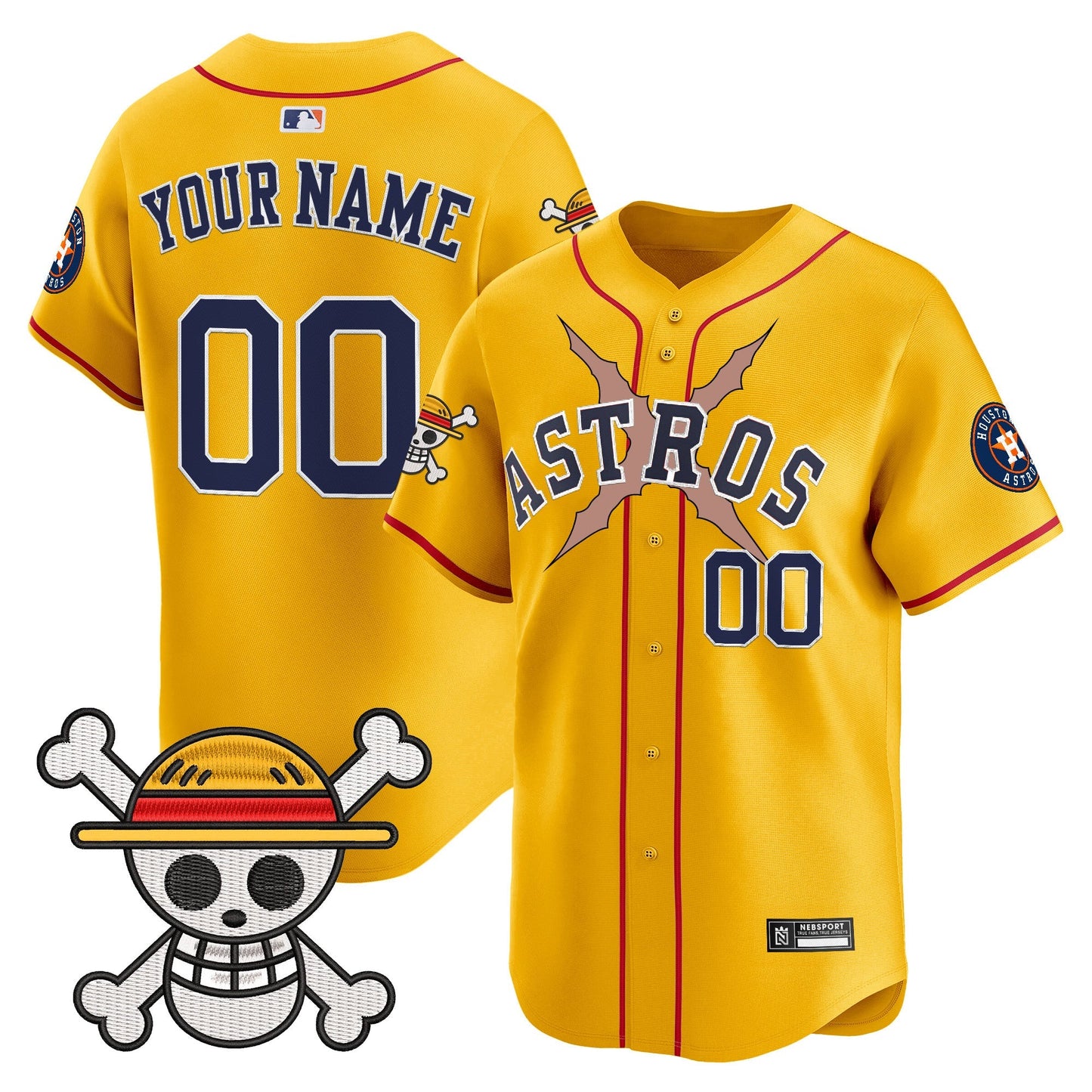 Houston Astros x One Piece 2025 Vapor Premier Limited Custom Jersey - All Stitched
