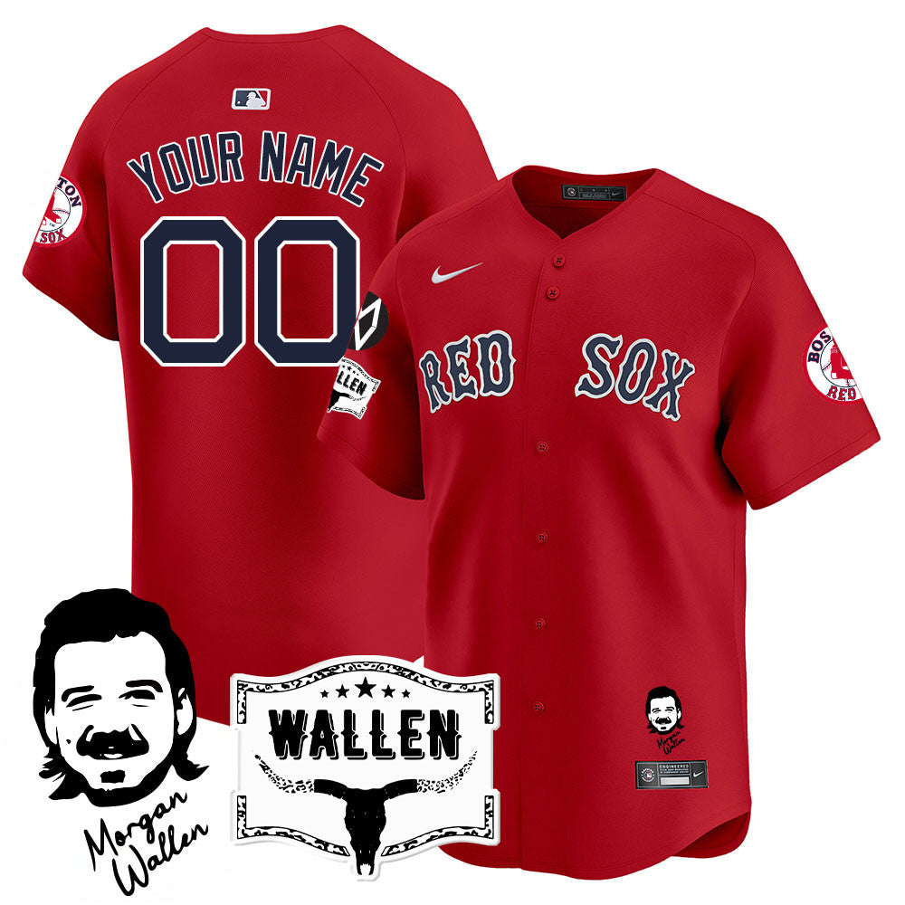 BOS Morgan Wallen 2025 Custom Jersey - Stitched-NQD