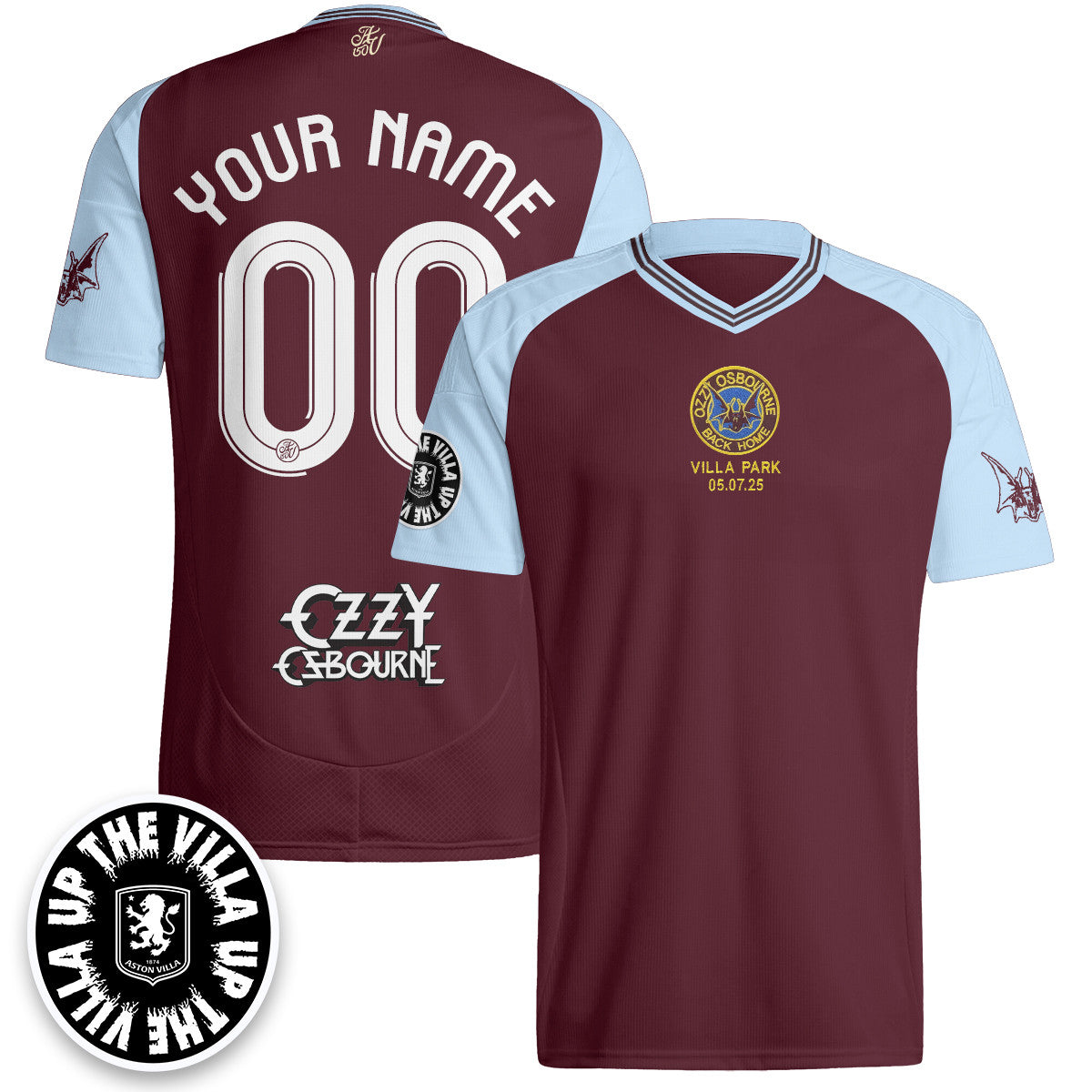 Aston Villa Ozzy Osbourne Back Home Custom Jersey - Printed-NQD