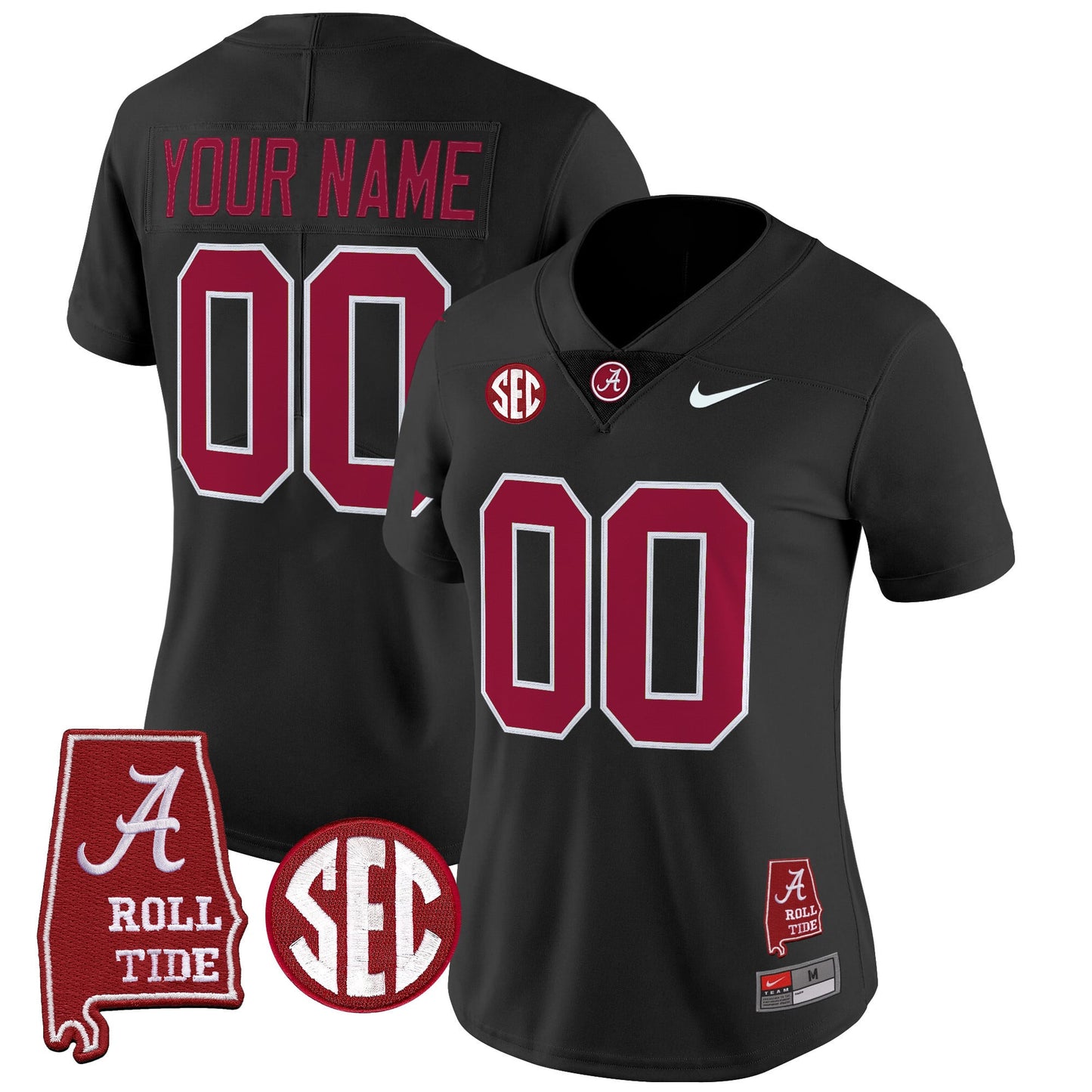 Alabama Crimson Tide 2025 Vapor Limited Custom Jersey - Alabama Map - All Stitched