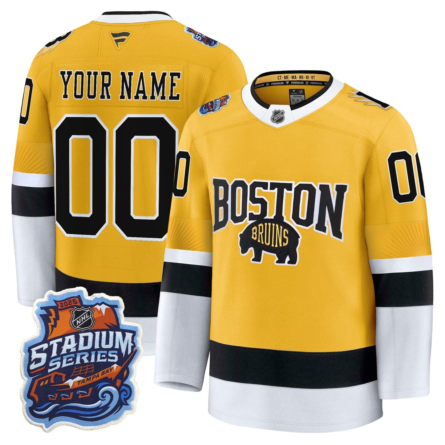 Boston Bruins 2026 Stadium Series Premium Custom Jersey - All Stitched