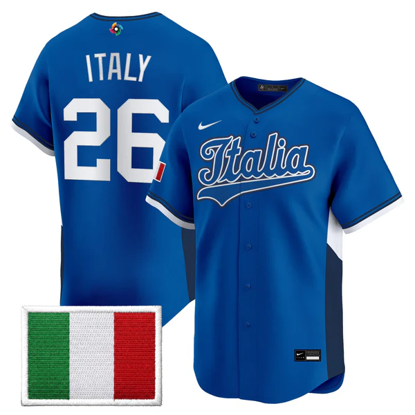 Team Italy 2026 World Baseball Classic Vapor Premier Jersey - Stitched-NQD
