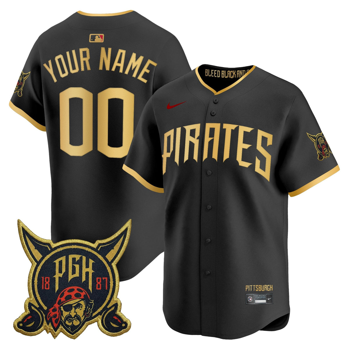 Pittsburgh Pirates 2026 City Connect Vapor Premier Limited Custom Jersey - All Stitched