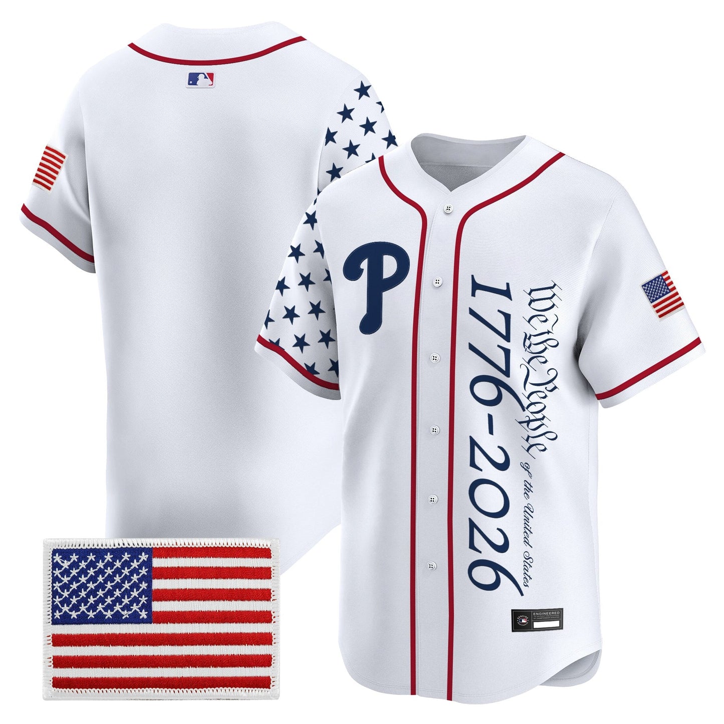Philadelphia Phillies "America 250 Edition" Vapor Premier Limited Jersey V2 - Stitched