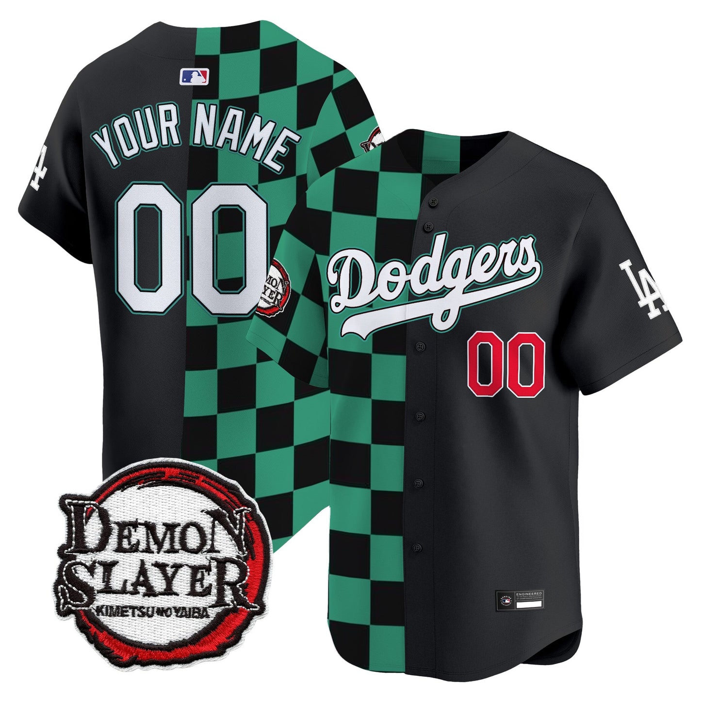 Los Angeles Dodgers x Demon Slayer Vapor Premier Limited Custom Jersey - Stitched