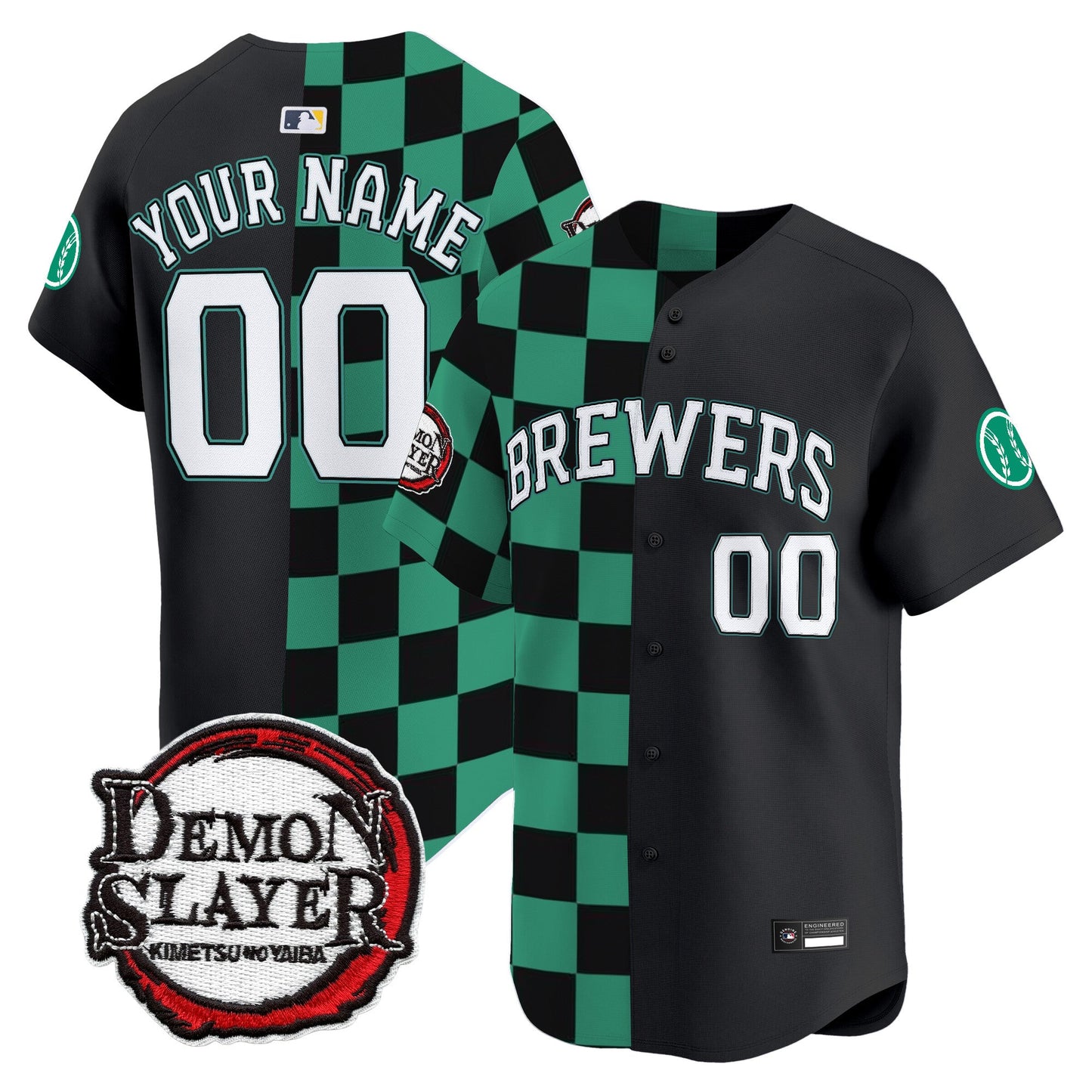 Milwaukee Brewers x Demon Slayer Vapor Premier Limited Custom Jersey - Stitched