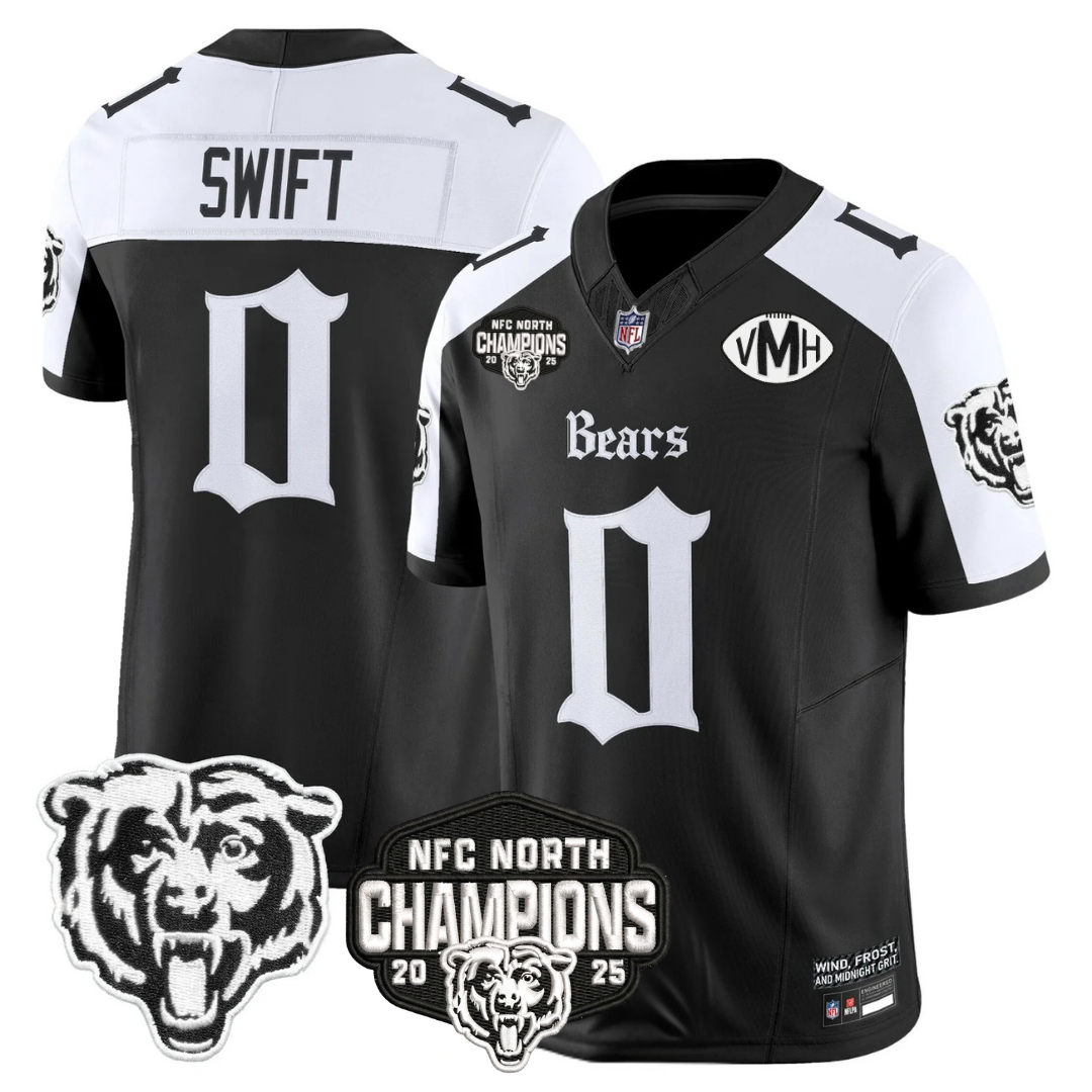 CHI 'Gothic Midway Legacy' NFC North Champions Patch Vapor Limited Jersey - Stitched-NQD