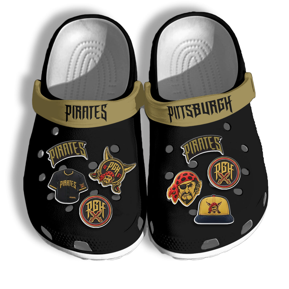 Pitts 2026 City Connect Black Clogs - Charms Gift Set-NQD