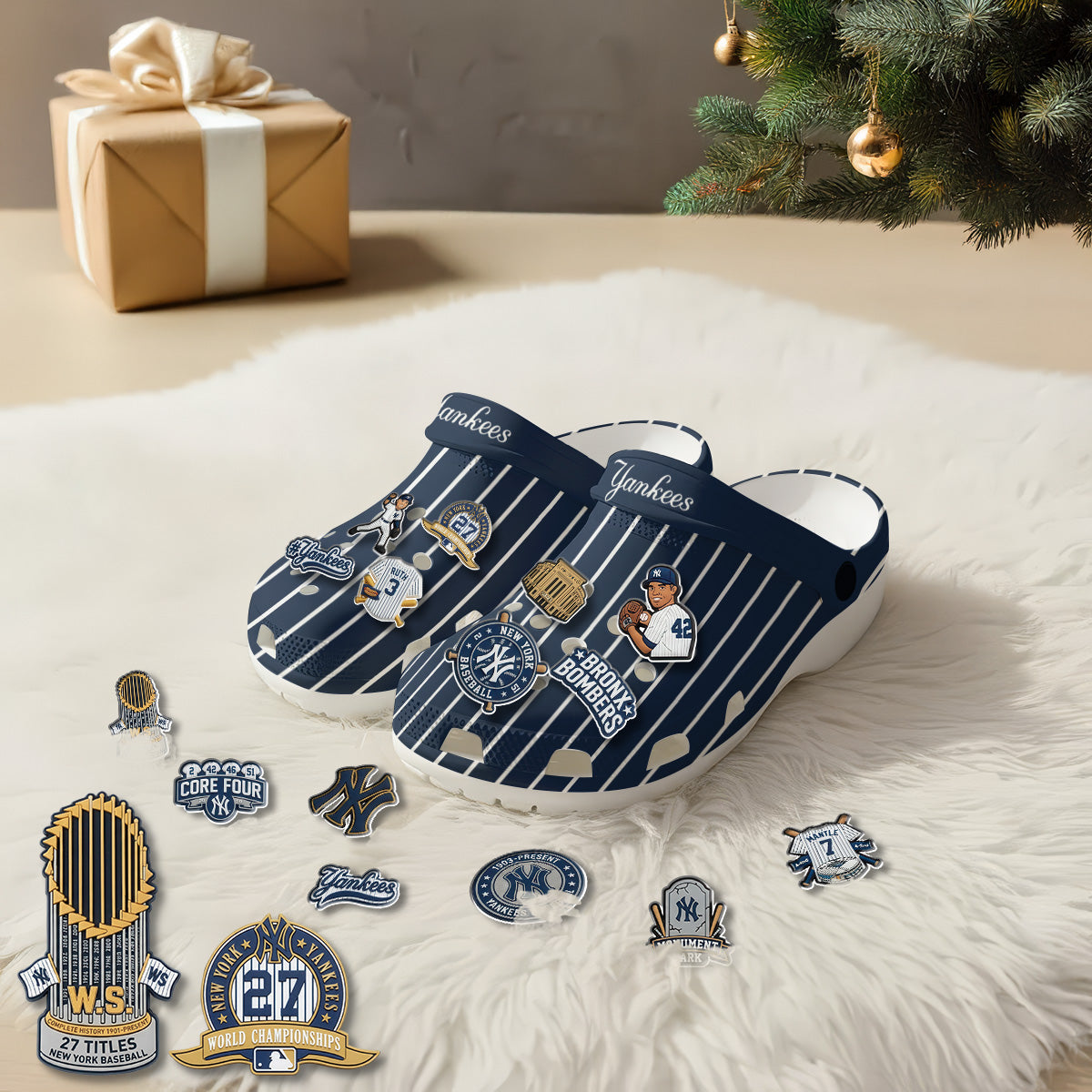 NY World Series Navy clogs - Charms Gift Set-NQD
