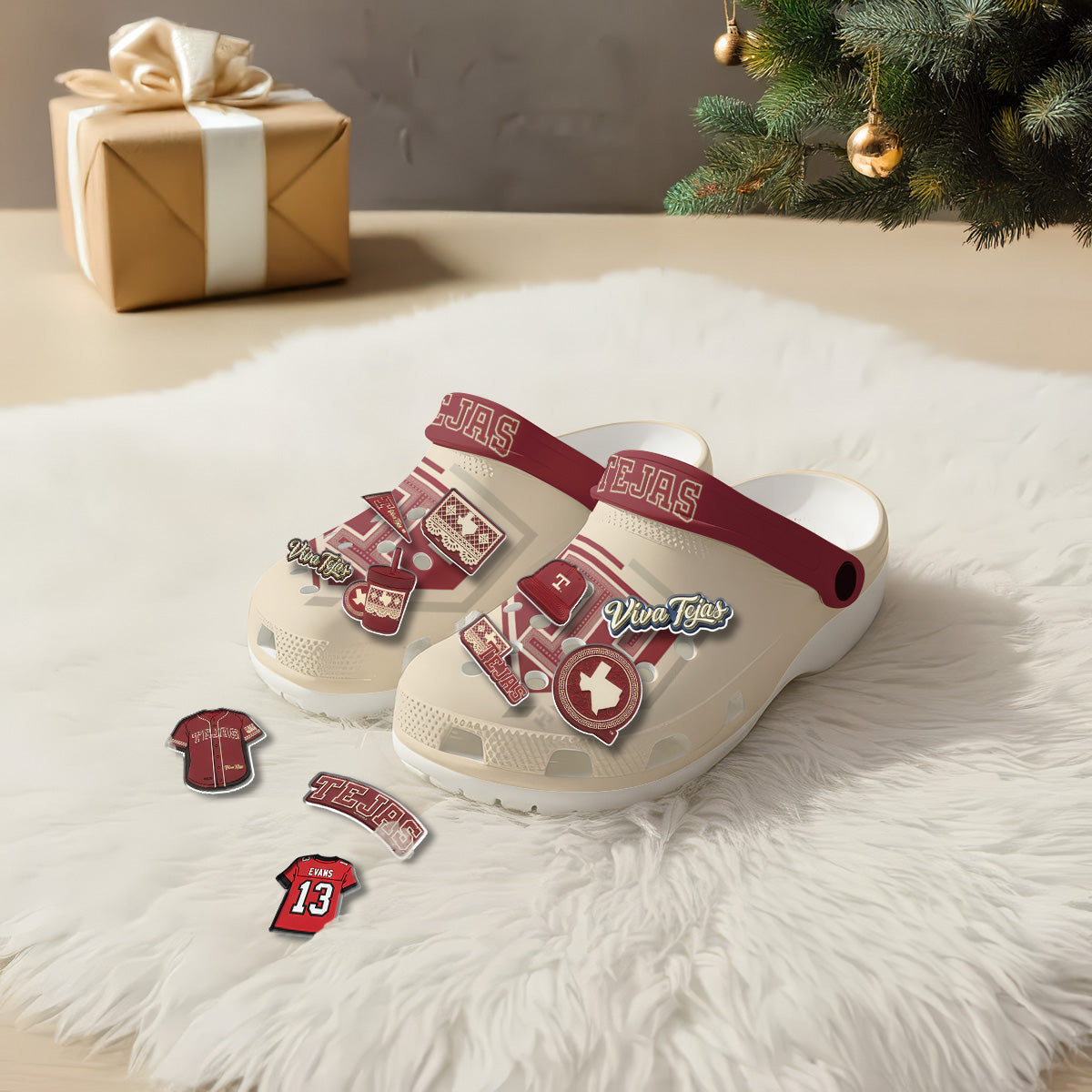 TAX Cream Clogs 2026 - Charms Gift Set-NQD