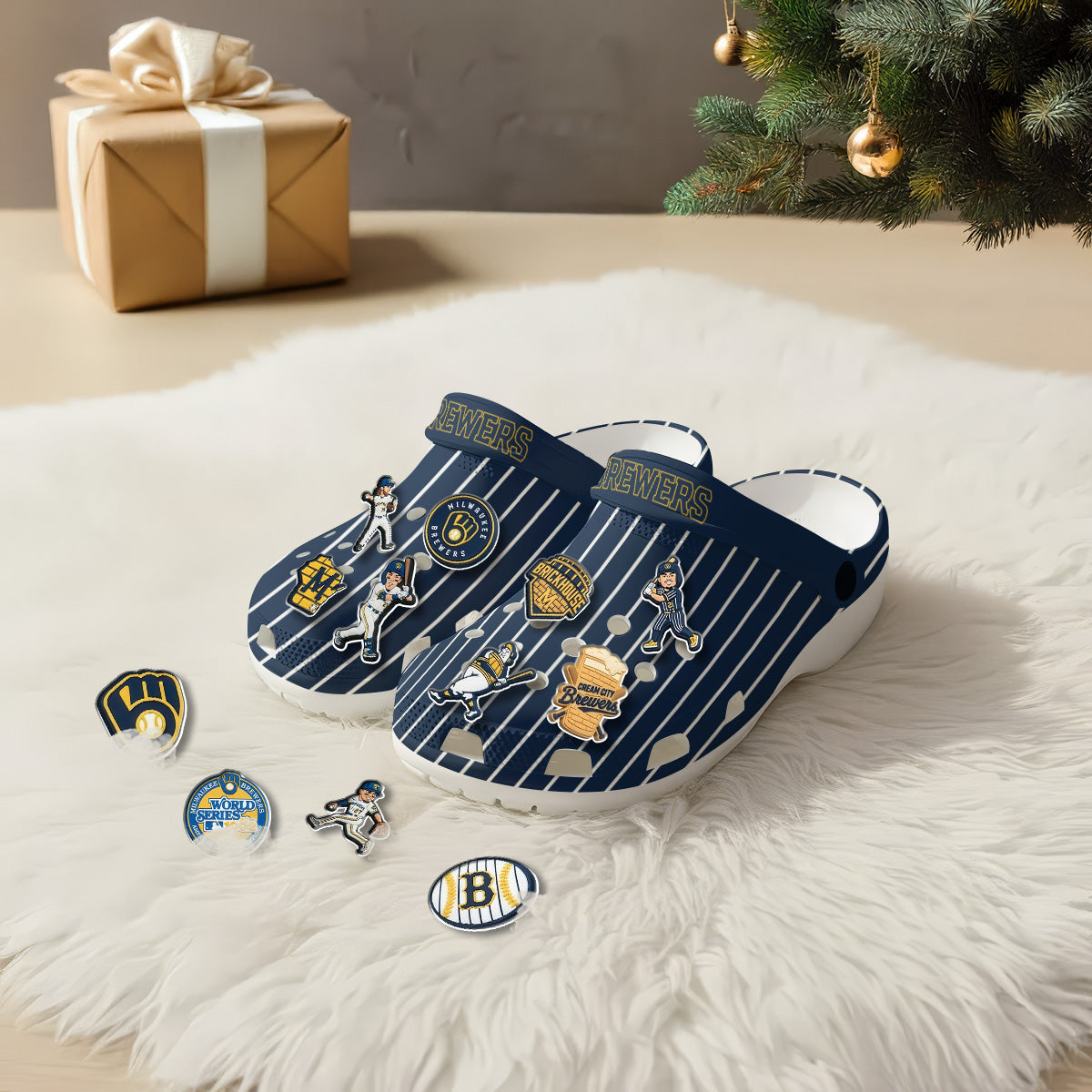 MWB 2026 Pinstripe clogs - Charms Gift Set-NQD