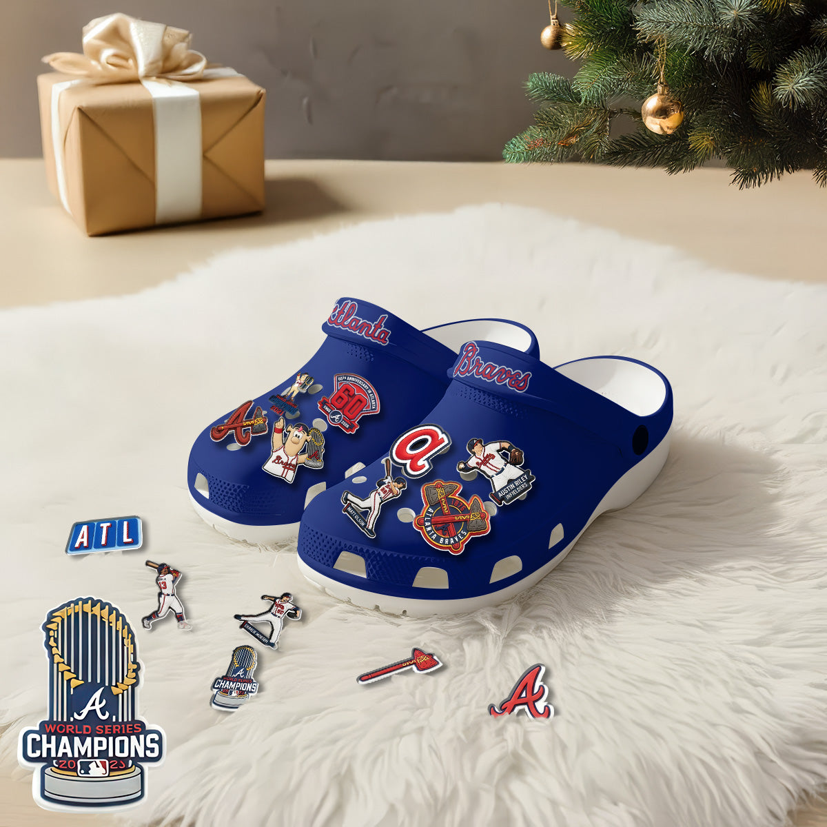 ATL 2026 Navy clogs - Charms Gift Set-NQD