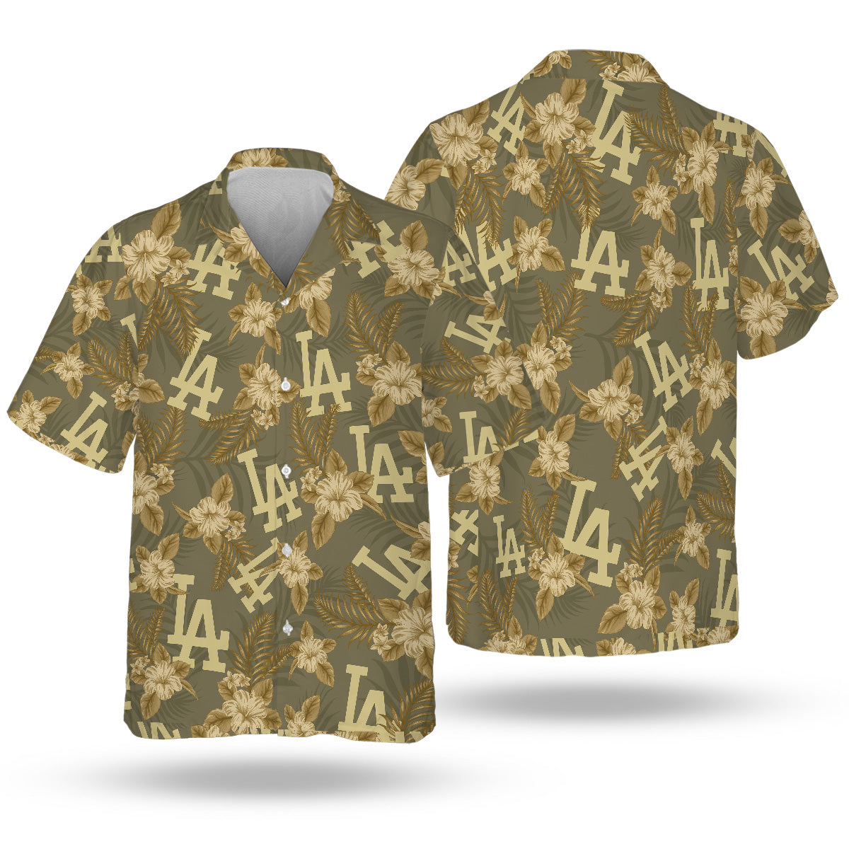 LAD Special Armed Forces Hawaiian Design Button Shirt-NQD