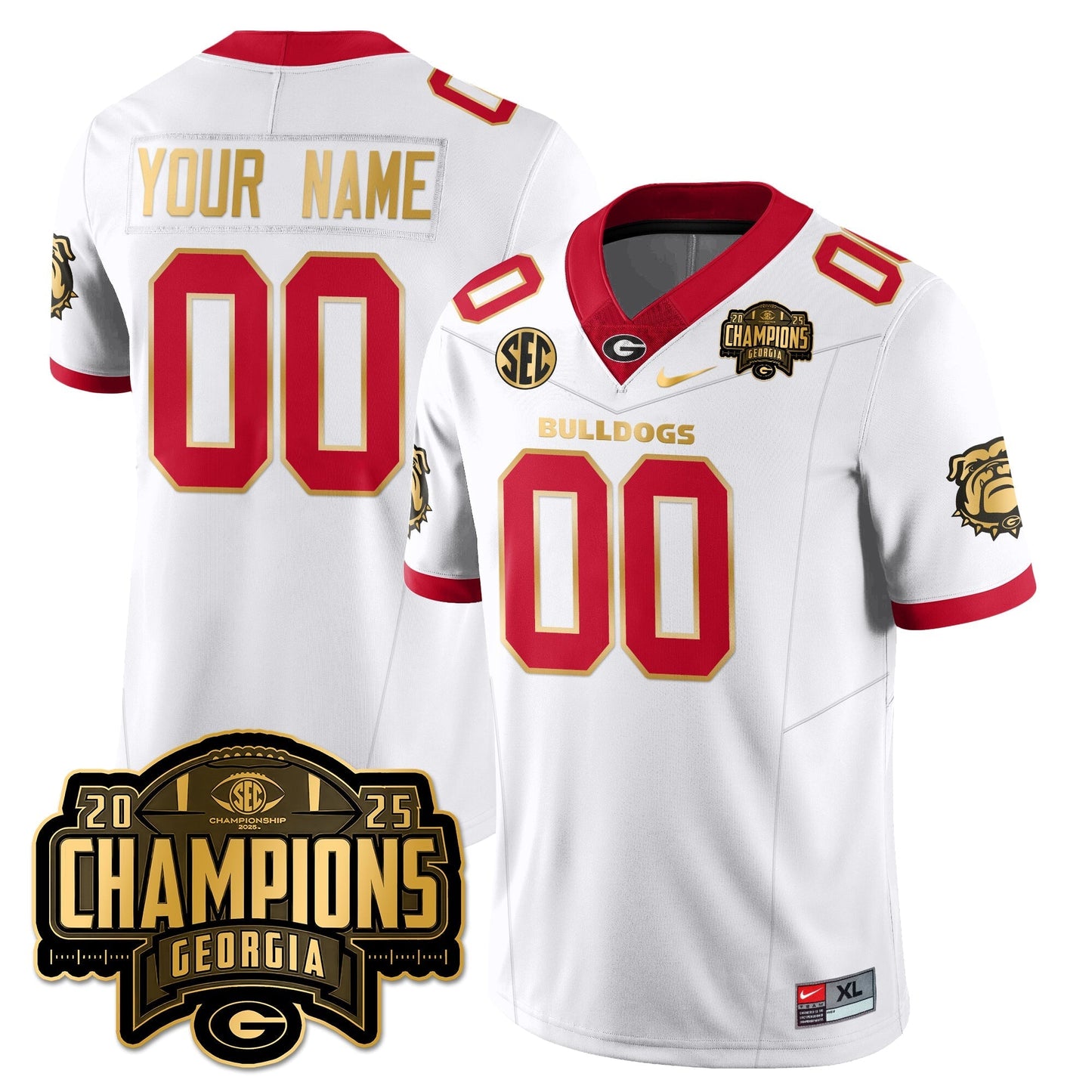 UGA Vapor Limited Jersey - SEC Football Champions - Stitched-NQD