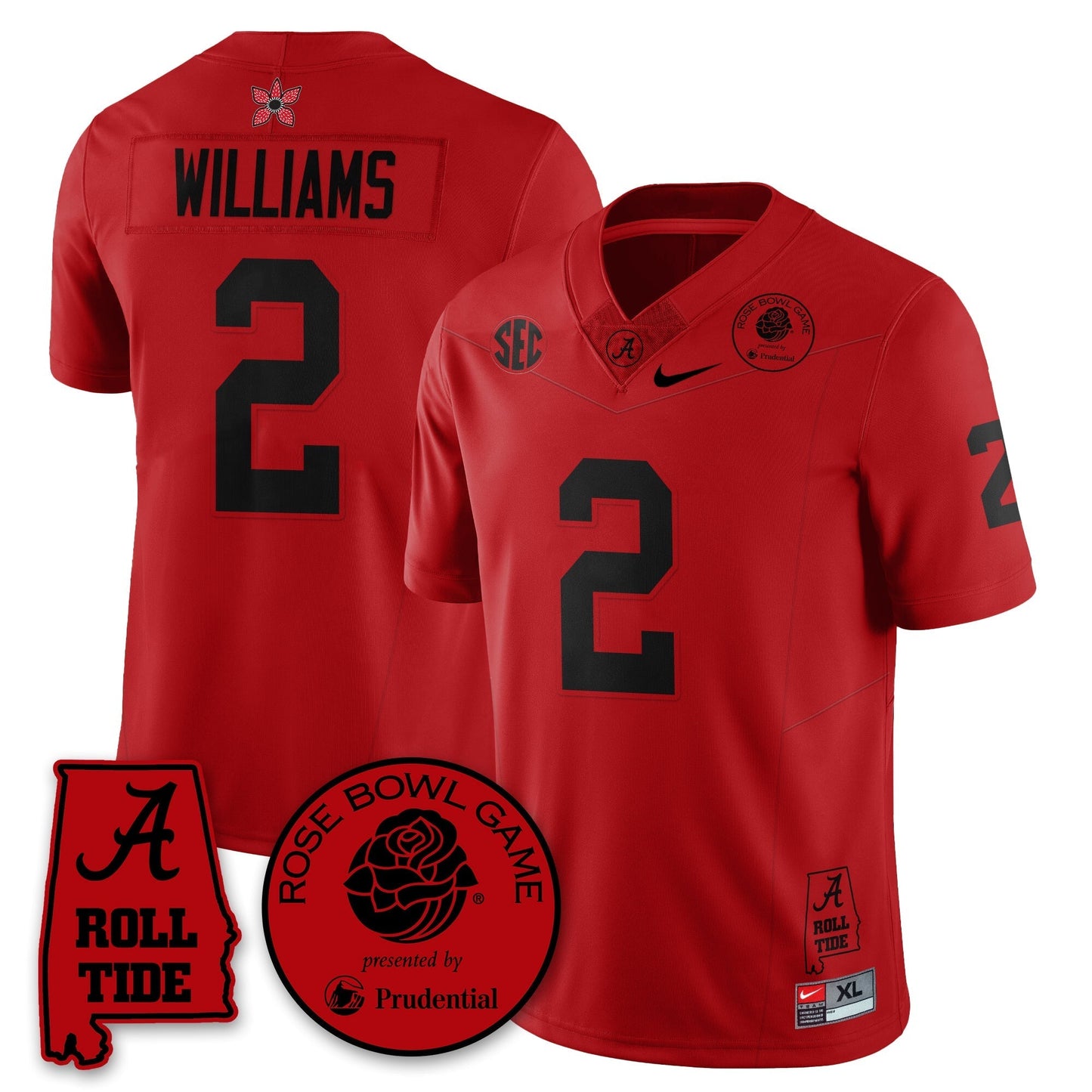 BAMA Stranger Things Rose Bowl Vapor Limited Football Jersey - Stitched-NQD