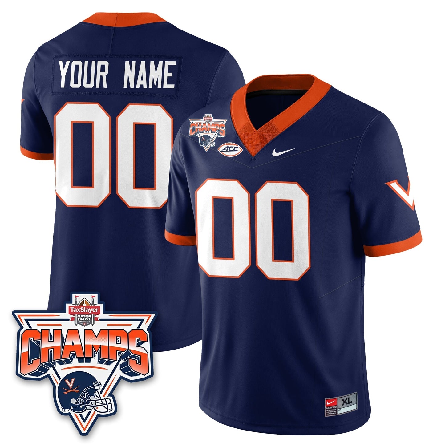 VC Football 2025 TaxSlayer Gator Bowl Champions Custom Jersey - Stitched-NQD