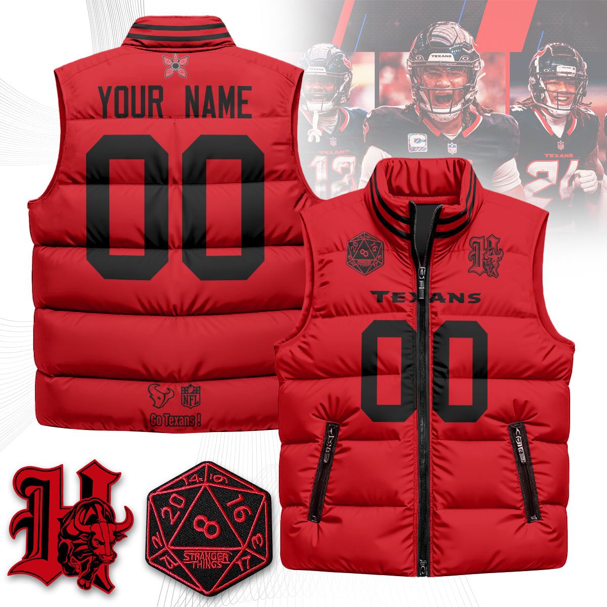 HOU 'Stranger Things Edition' Unisex Puffer Vest