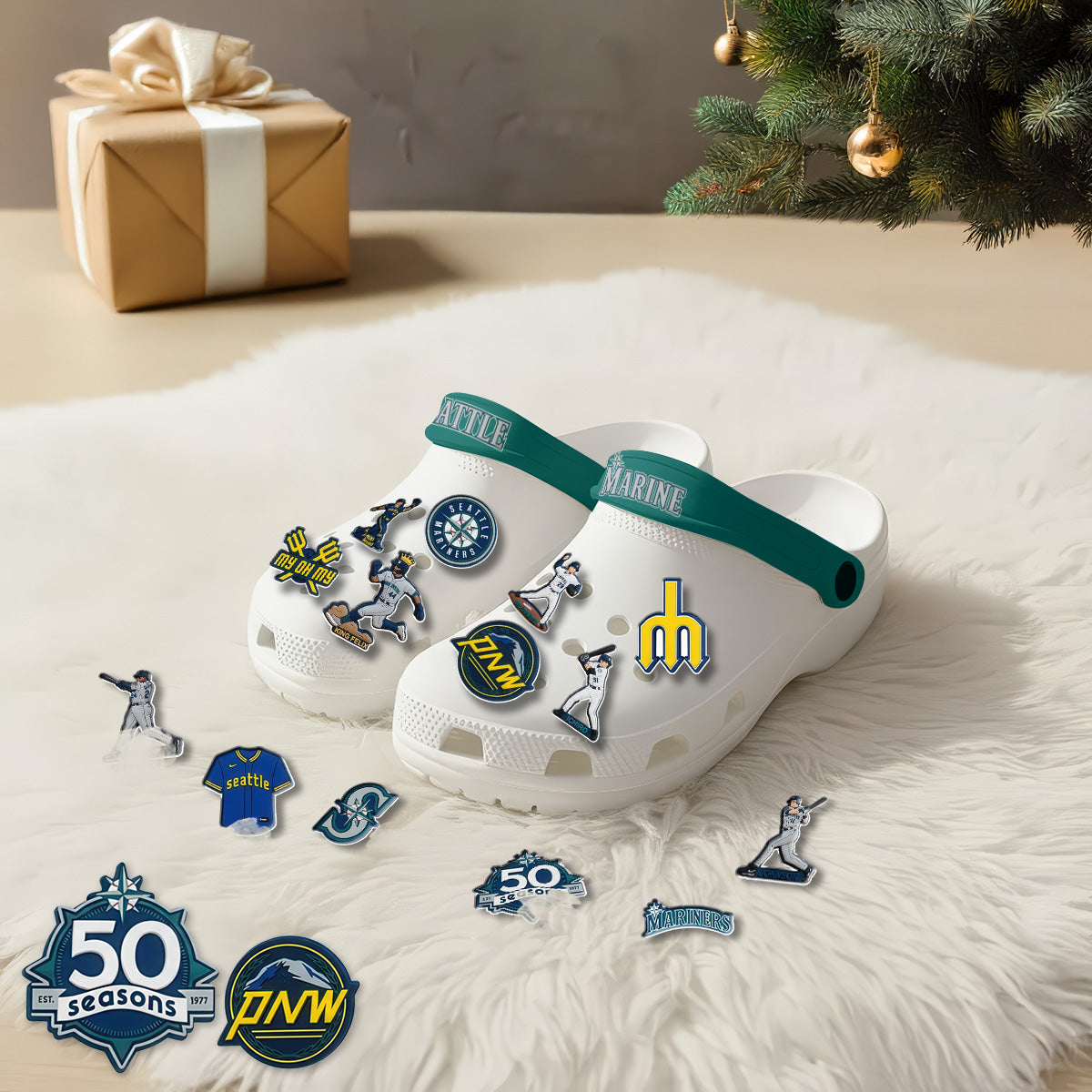 SM 2026 White clogs - Charms Gift Set-NQD