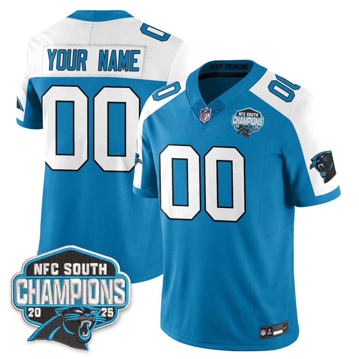 Custom CAR NFC South Division Champions Vapor Limited Jersey - Stitched-NQD