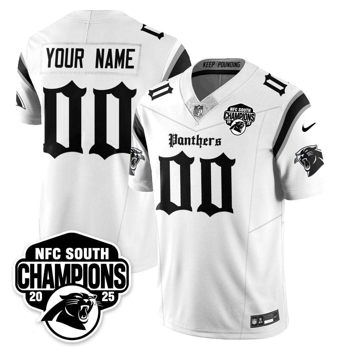 CAR Gothic NFC South Division Champions Vapor Limited Gothic Jersey - Stitched-NQD