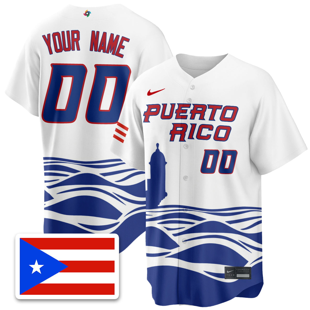 Custom Puerto Rico Baseball 2026 World Baseball Classic Limited Jersey - All Stitched