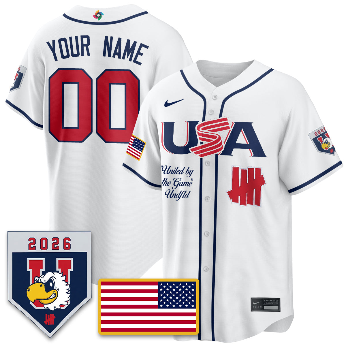 USA Baseball x Undefeated 2026 World Baseball Classic Limited Jersey - Stitched-NQD