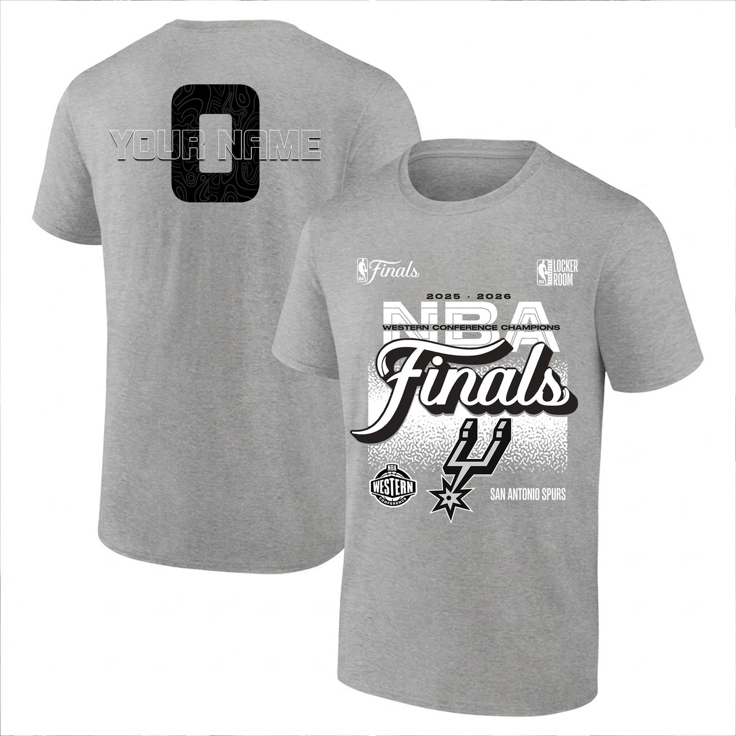 SAS 2026 NBA Western Conference Champions Custom Printed T-Shirt V3-NQD